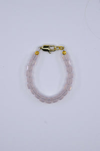 Opal Pink Square Cut Glass
