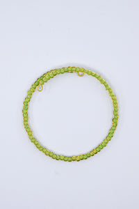 Spring Green Lined Dainty Glass Bangle
