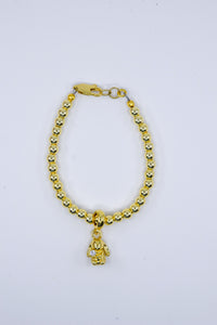 Gold Filled Crystal Bunny Charm Bracelet