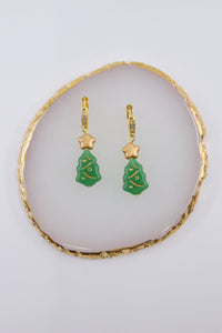 Czech Glass Tree Earrings