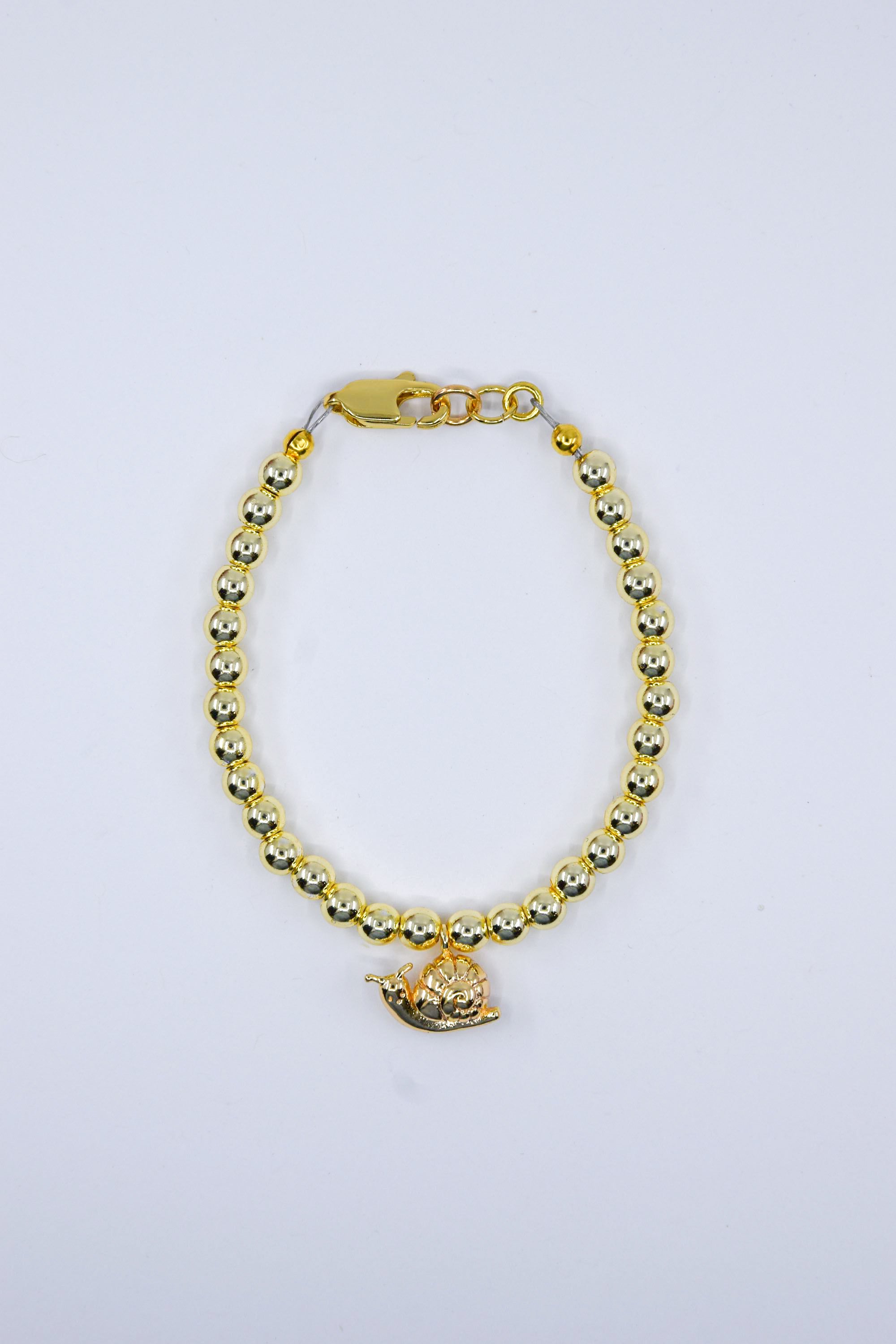 Gold Filled Snail Charm Bracelet