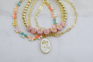 Pastel and Gold Butterfly Chain
