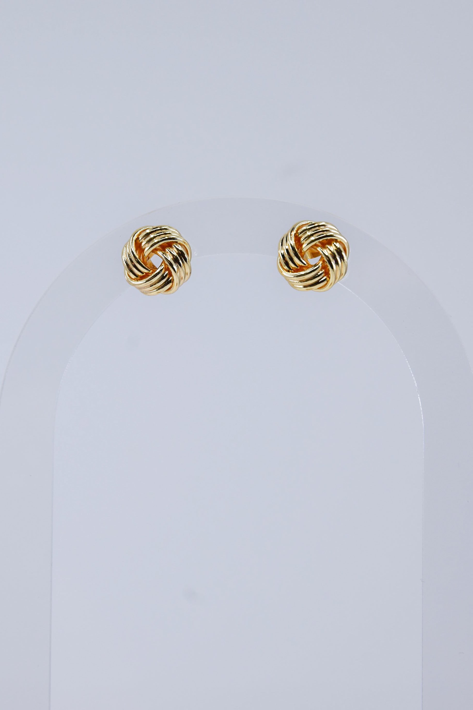 Chunky Gold Knot Studs
