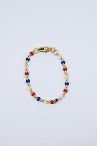 Red White and Blue Enamel Chain