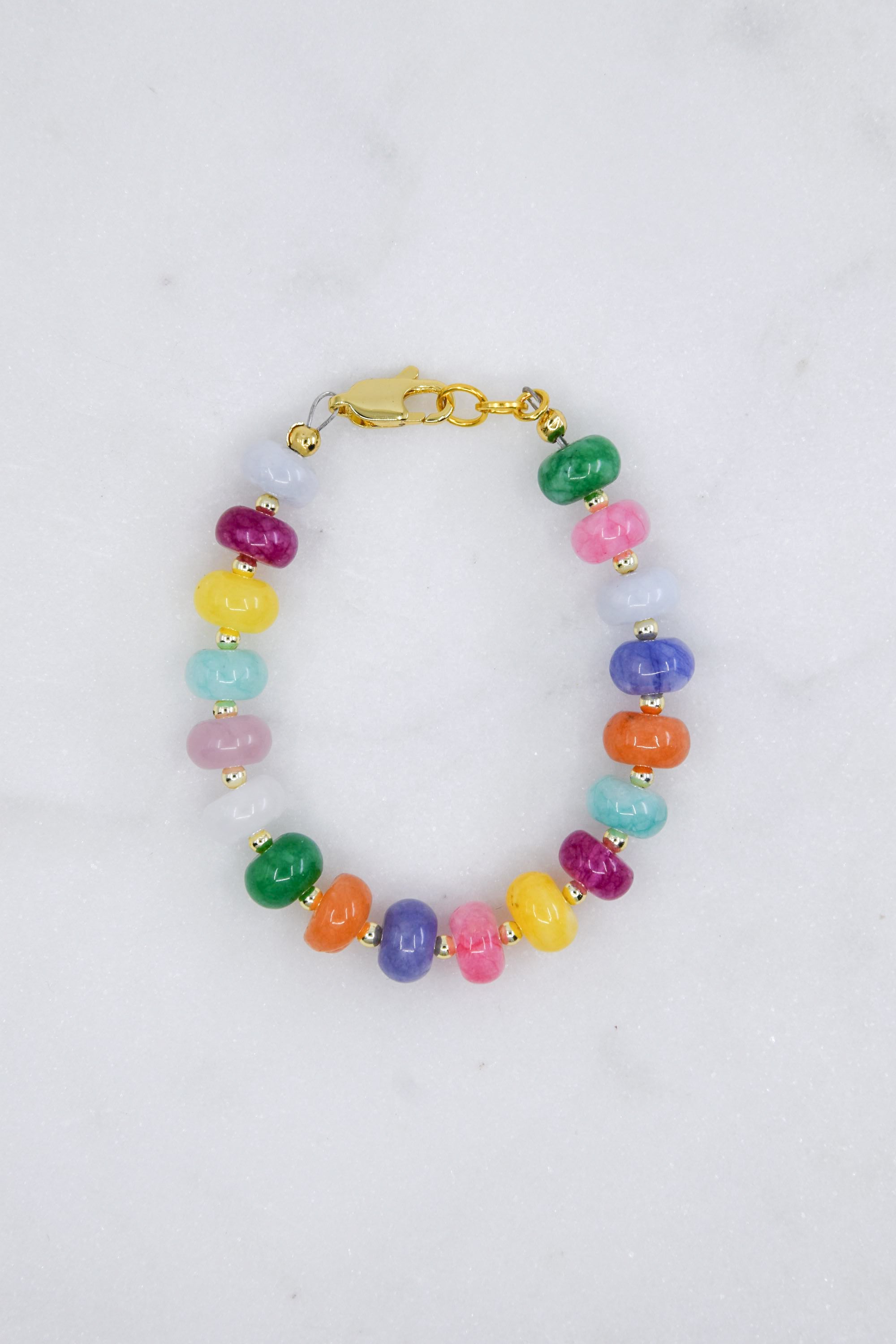Multi Color Donut Glass Bracelet