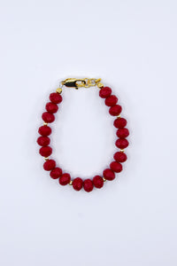 Matte Deep Red Crystal Czech Glass