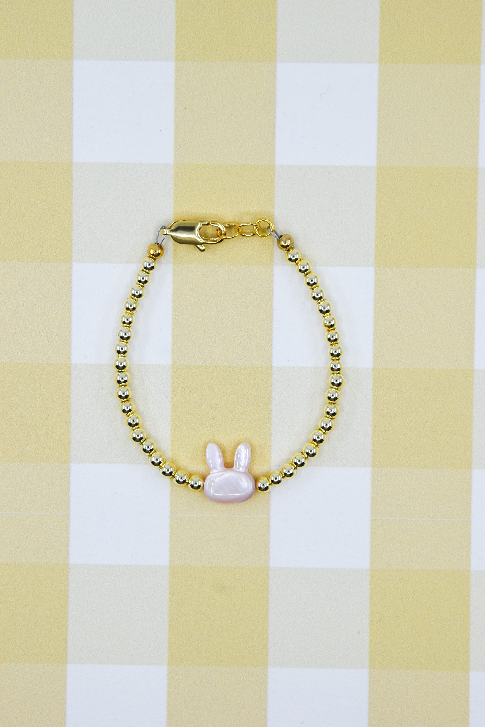 Blush Mother of Pearl Bunny Bracelet