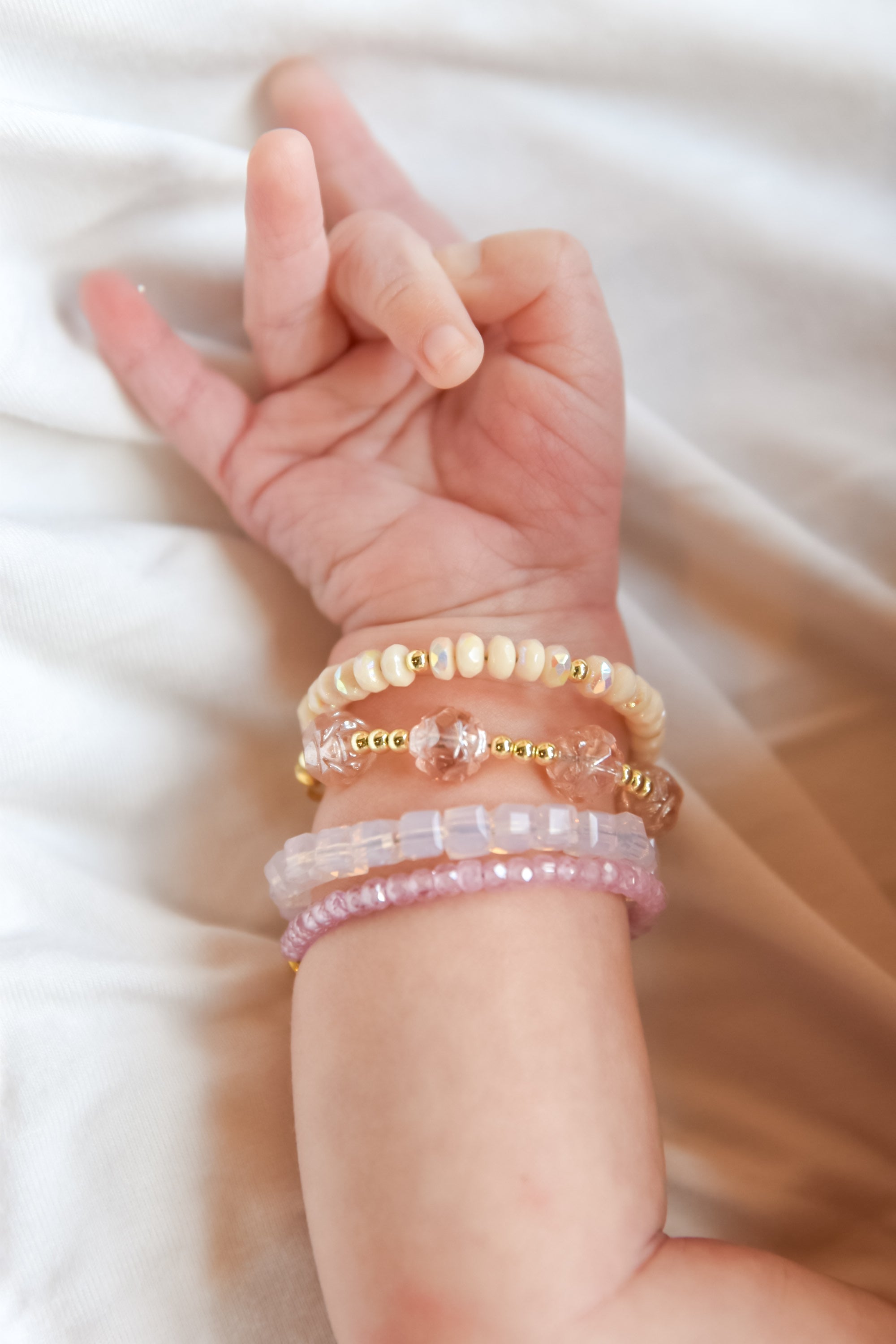 Opal Pink Square Cut Glass