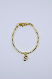 Mini Gold Stocking Charm Bracelet