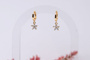 Dainty Crystal Flower Earrings