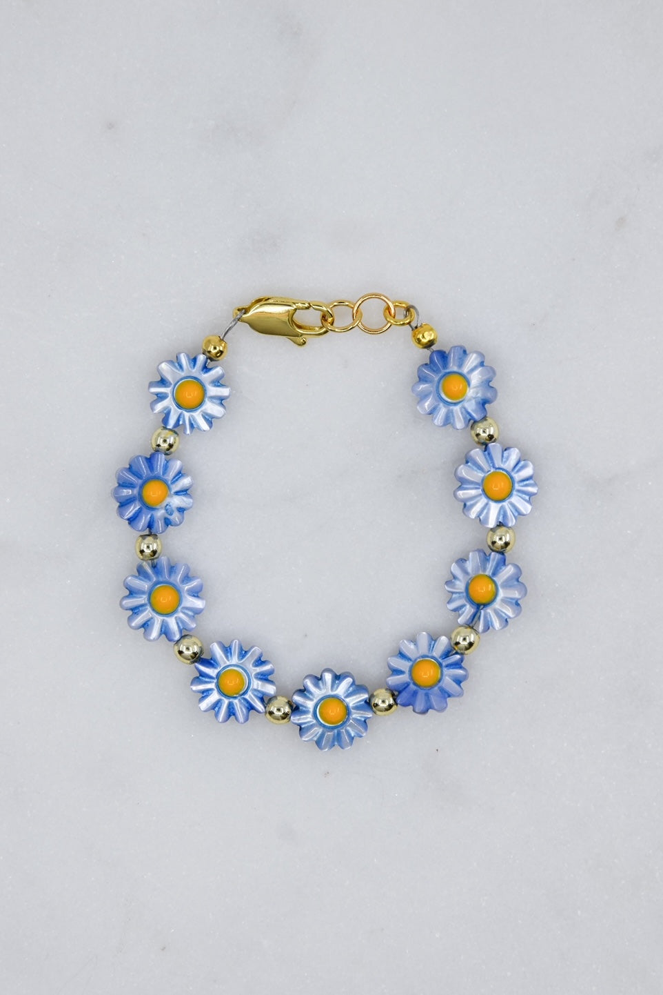 Mother of Pearl Blue Daisy's