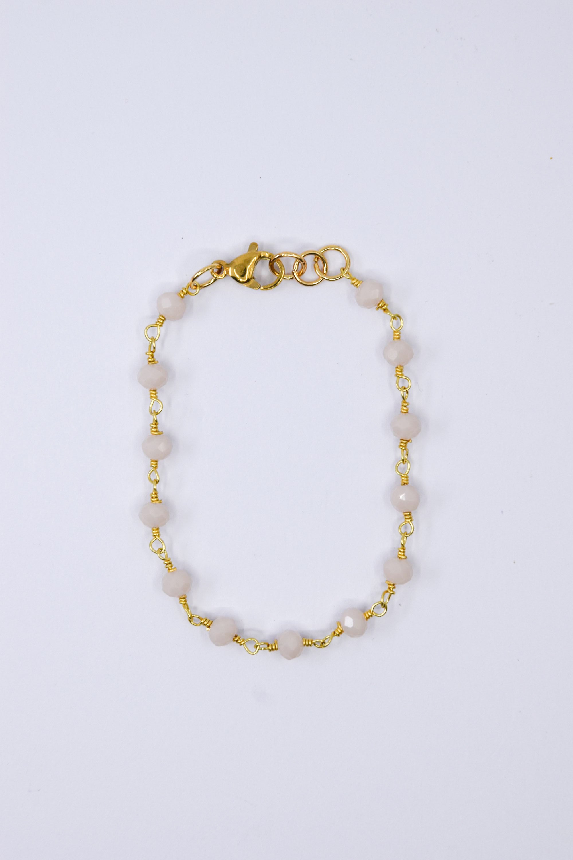 Cream Crystal Glass Chain
