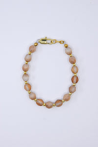 Matte Two Toned Brown Czech Glass