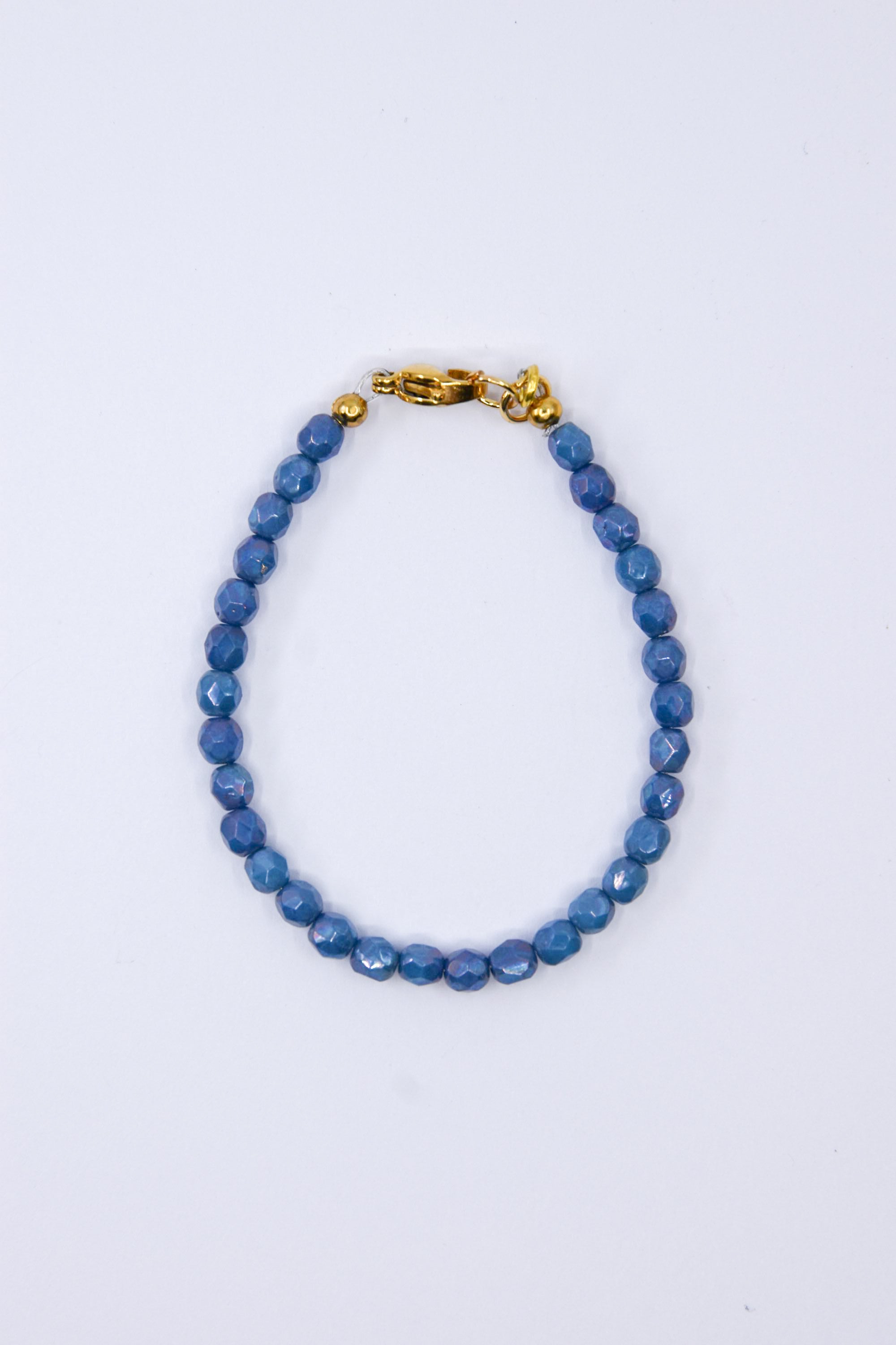 Denim Blue Czech Glass