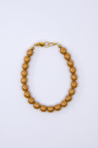 Mustard Yellow Czech Glass