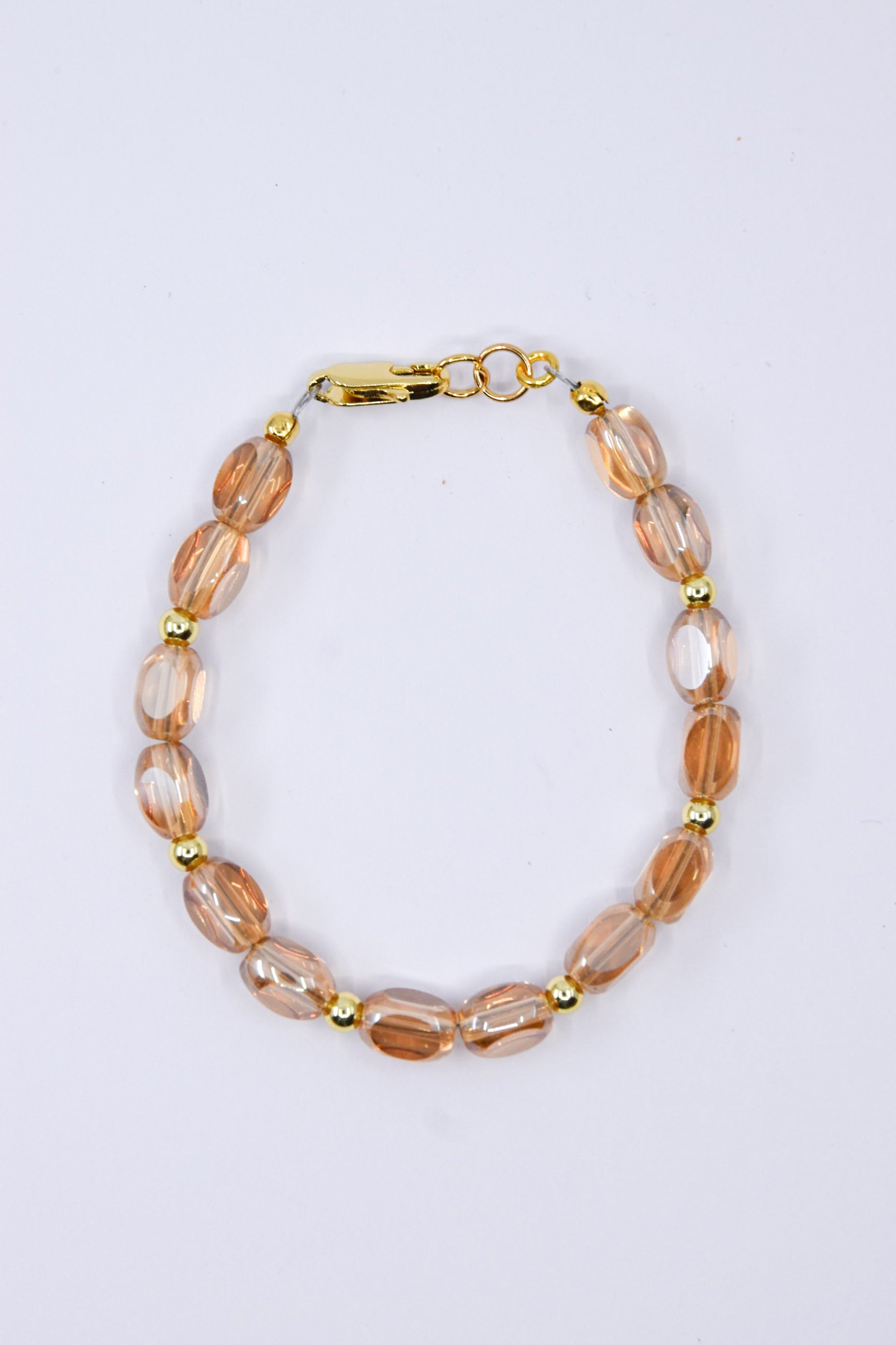 Amber Orange Oval Glass