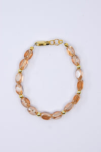 Amber Orange Oval Glass
