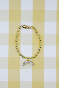 Crystal Rainbow Charm Bracelet