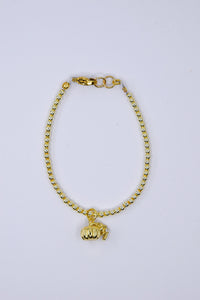 Pumpkin with Floral Stem Charm Bracelet