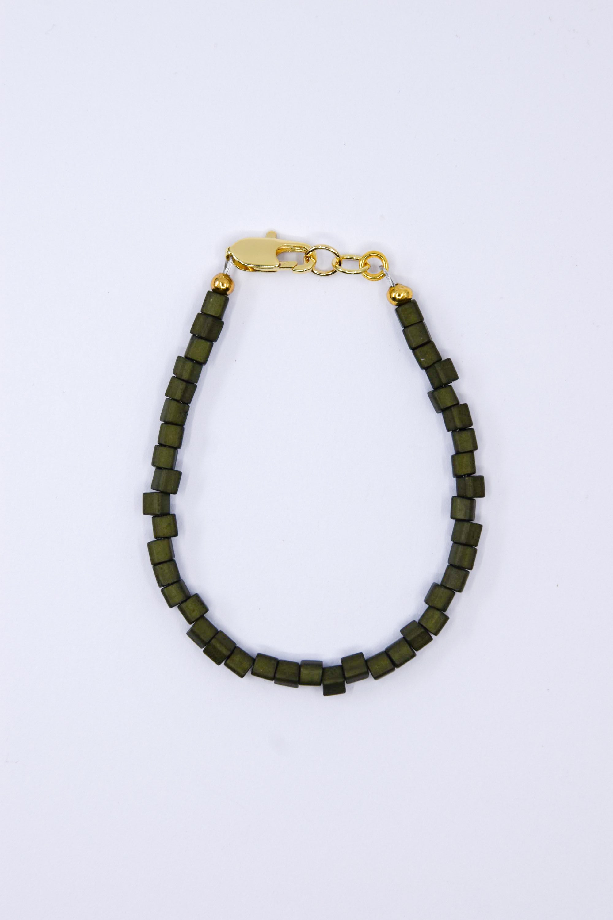 Dark Olive Dainty Cube Glass