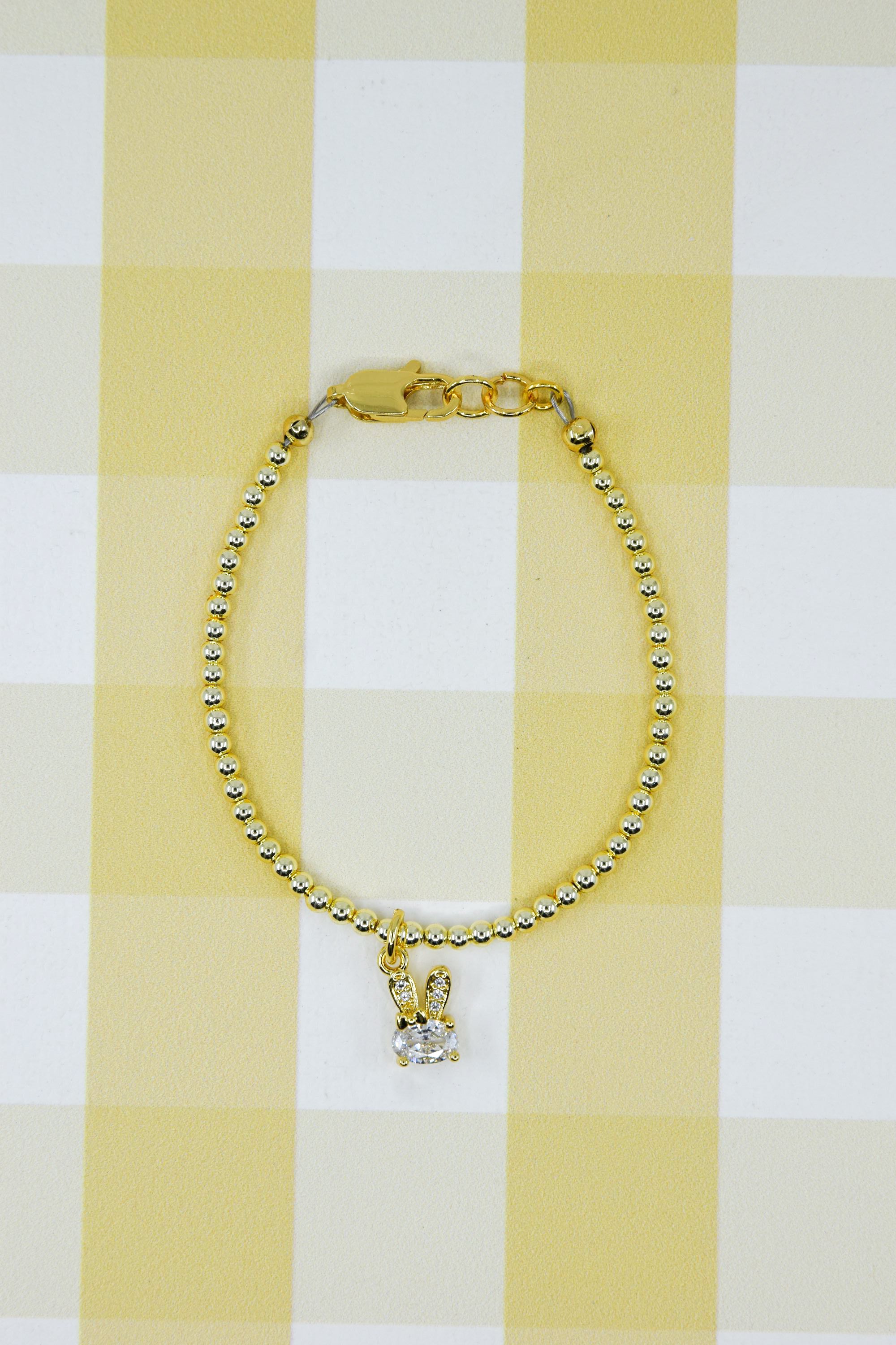 Crystal Dainty Bunny Charm Bracelet