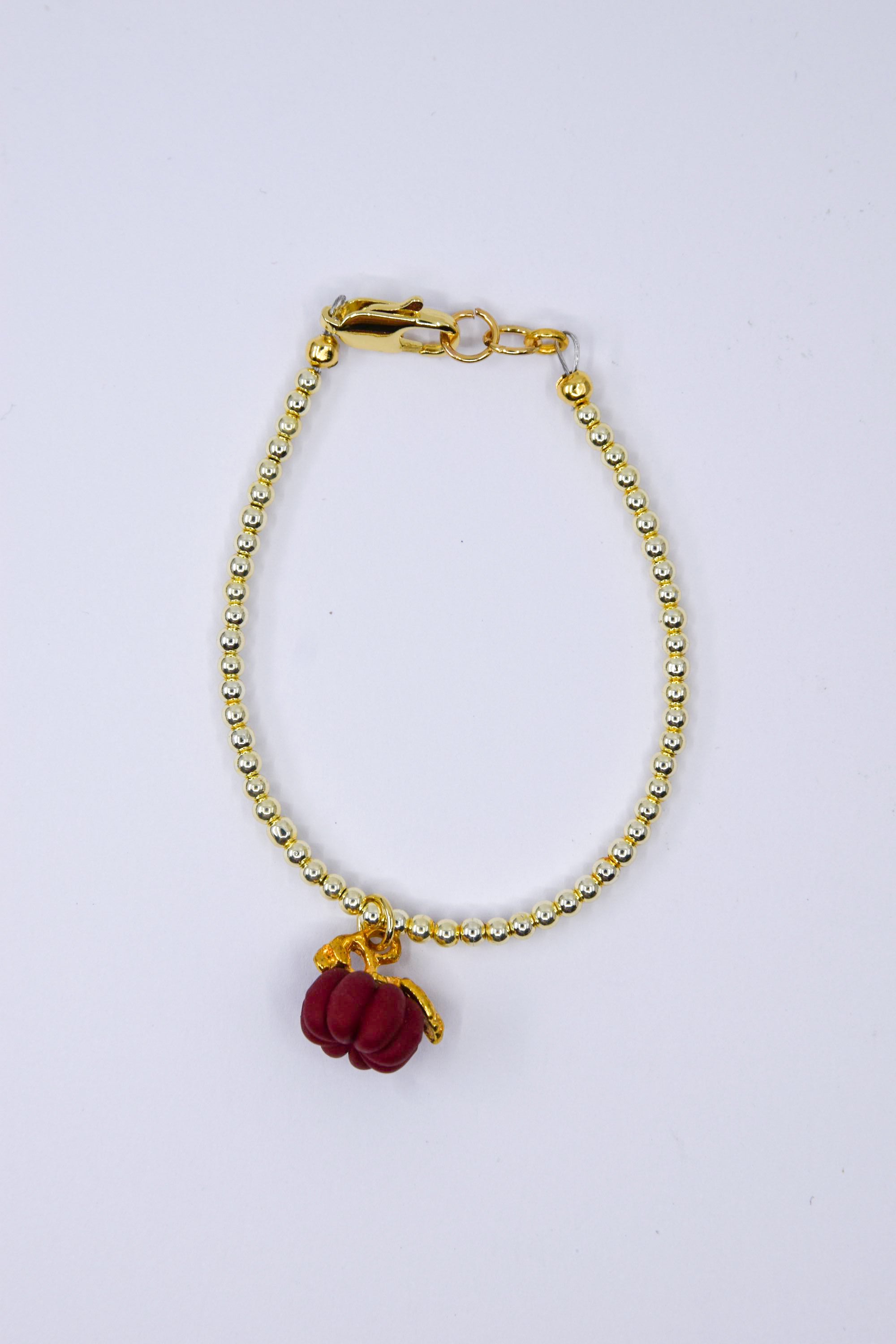 Maroon Pumpkin Charm