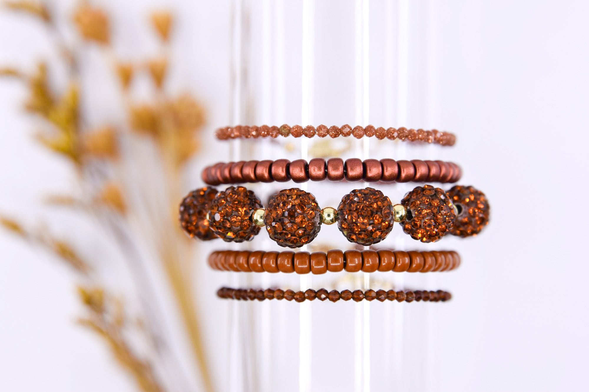 Amber Rhinestone Glass