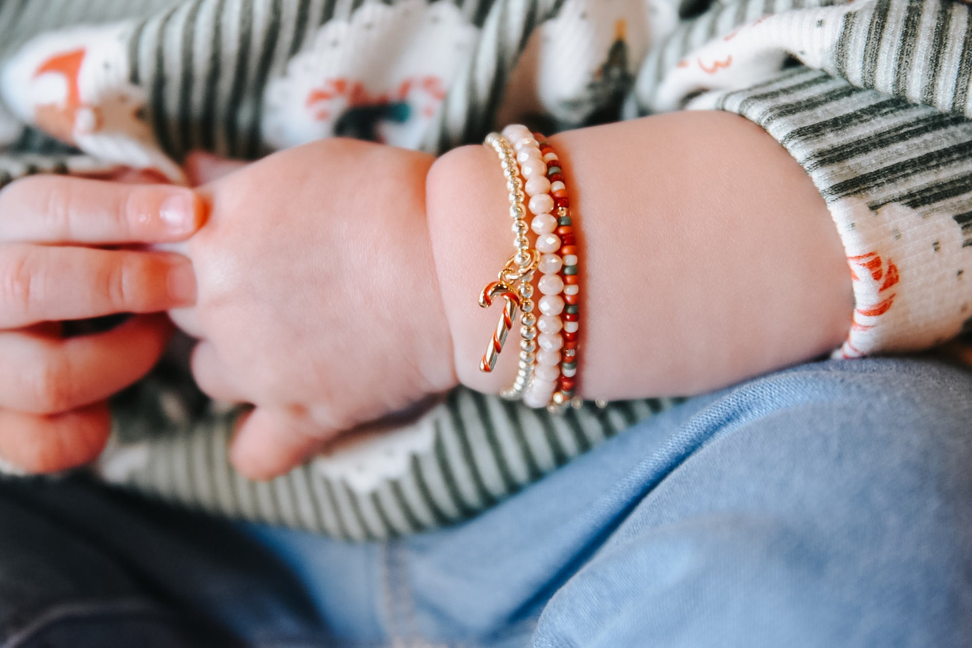 Candy Cane Charm Bracelet