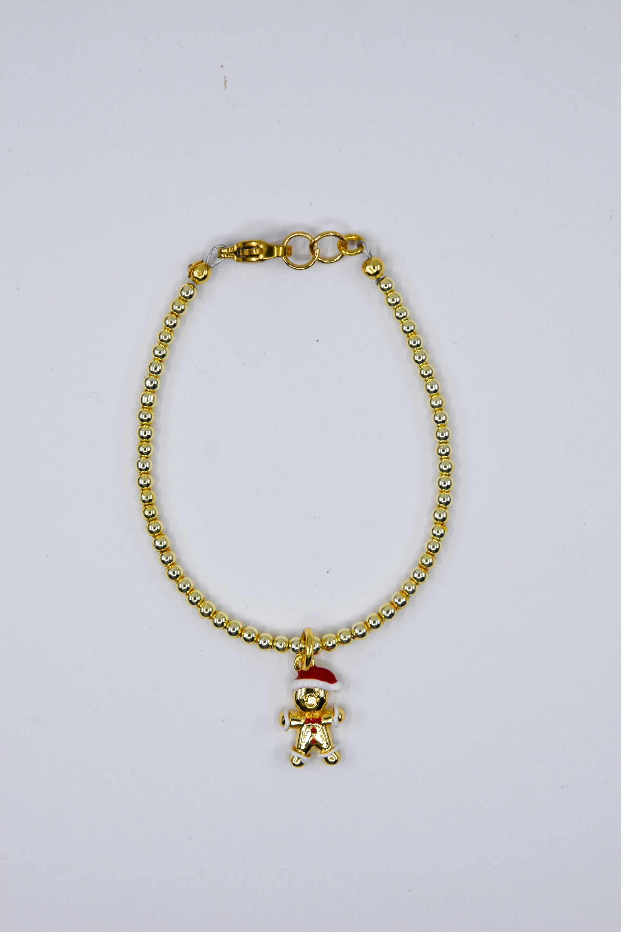 Gingerbread Man Charm Bracelet