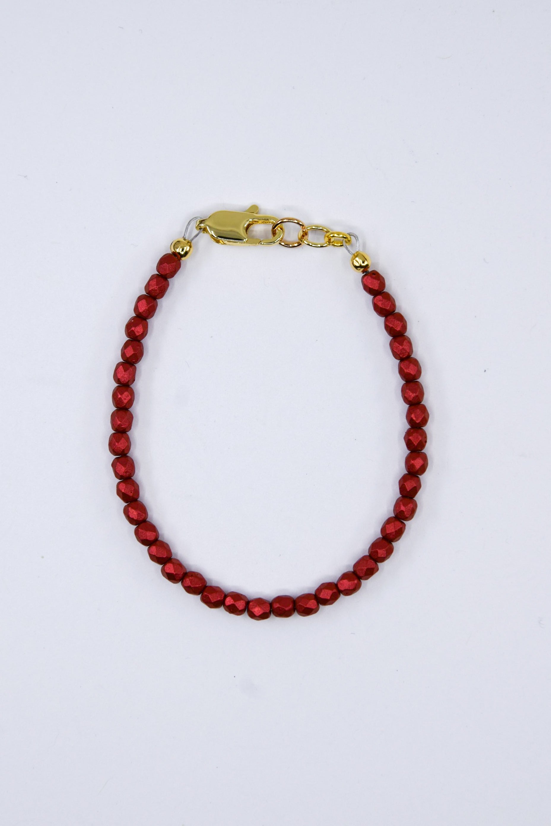 Santa Red Fire Polished Czech Glass