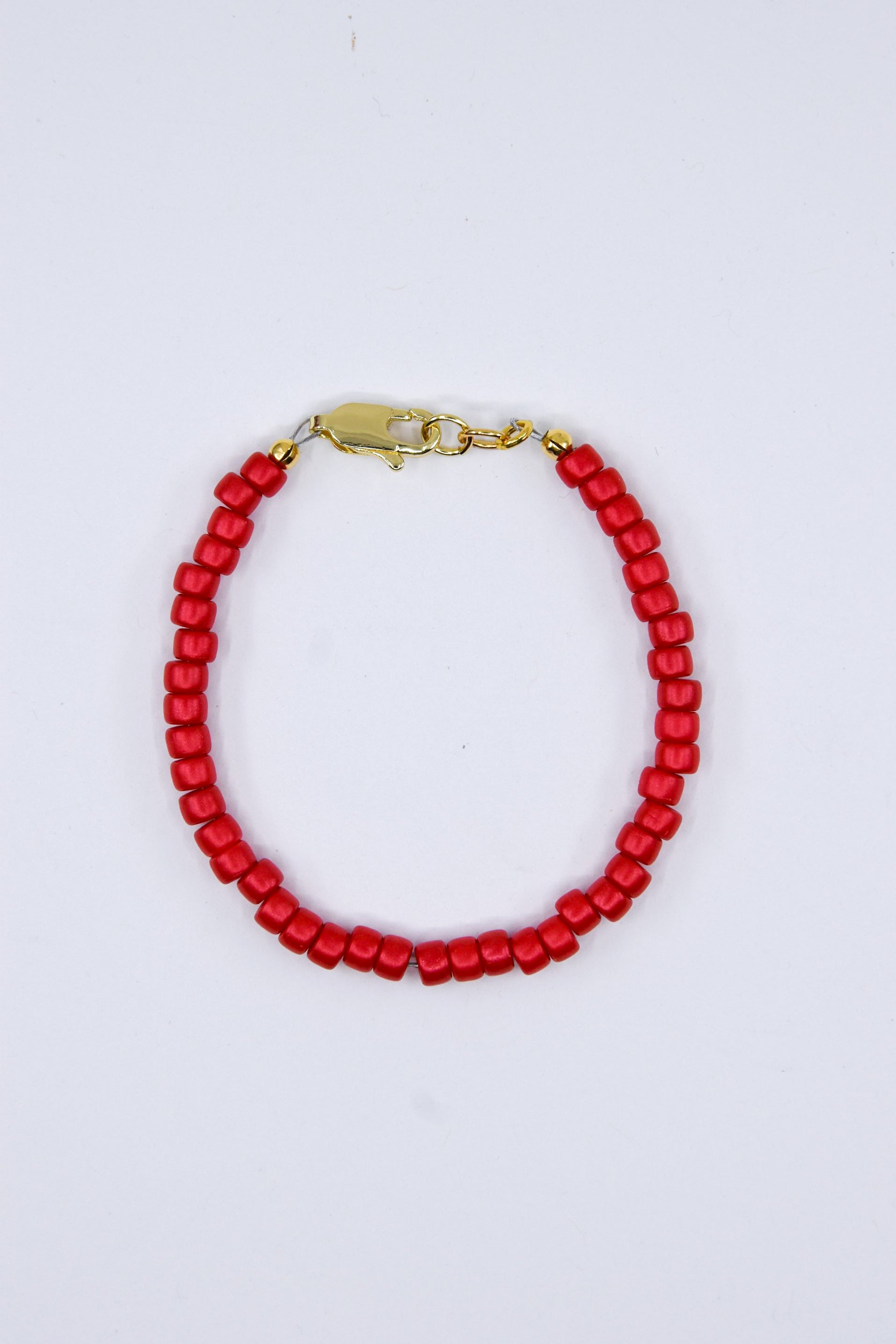Bright Red Shimmer Dainty Glass