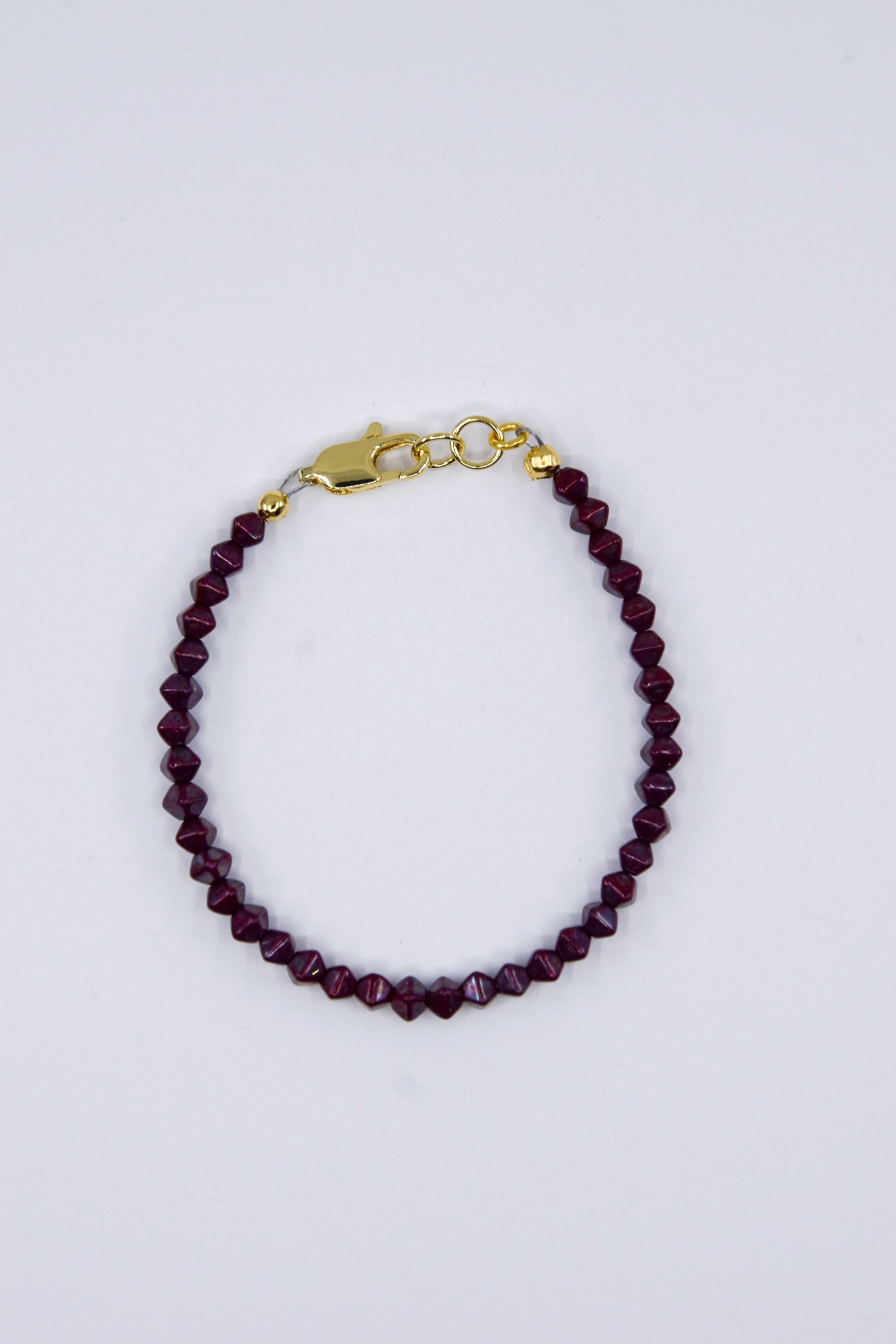 Marron Luster Bicone Czech Glass