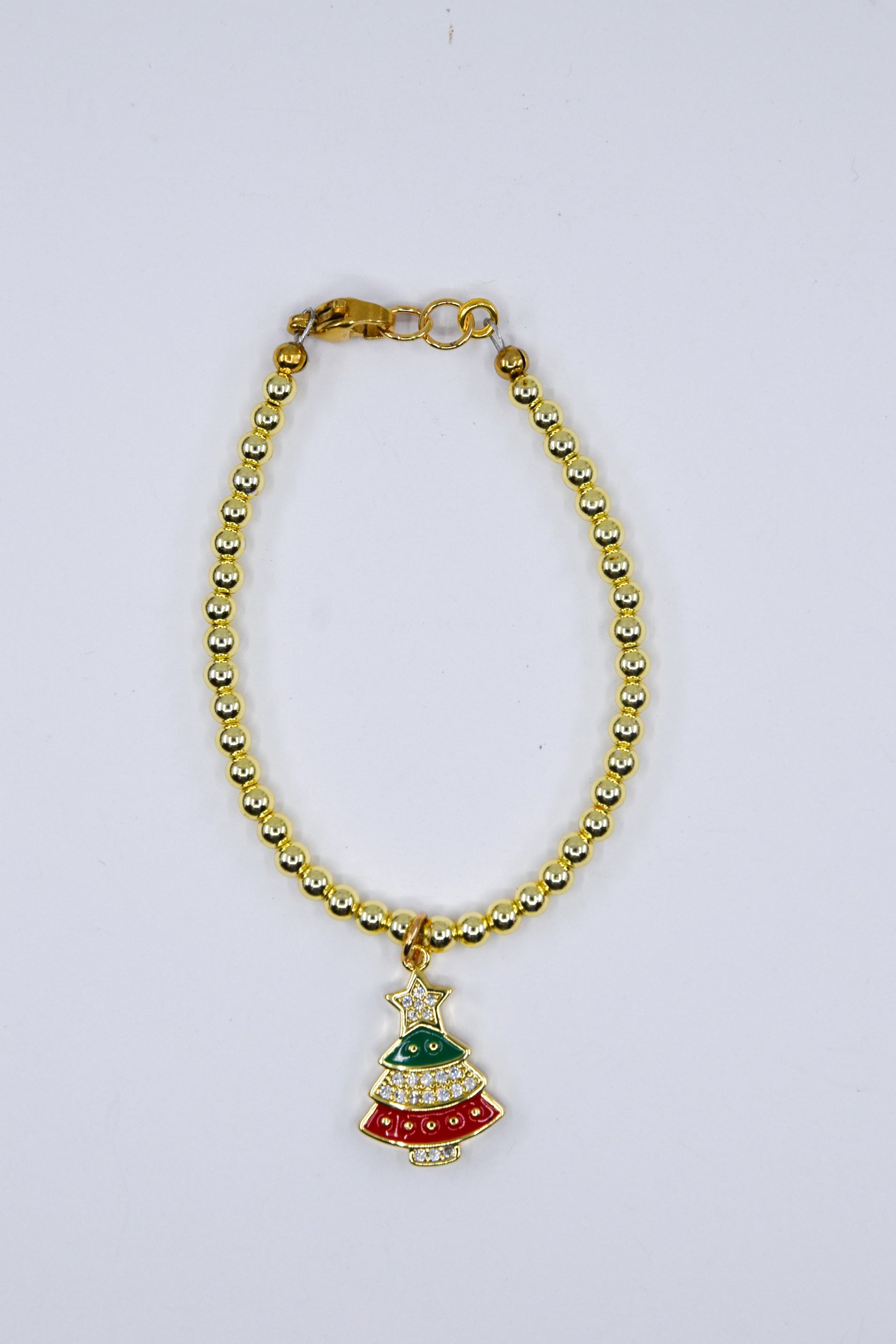 Traditional Christmas Tree Charm Bracelet