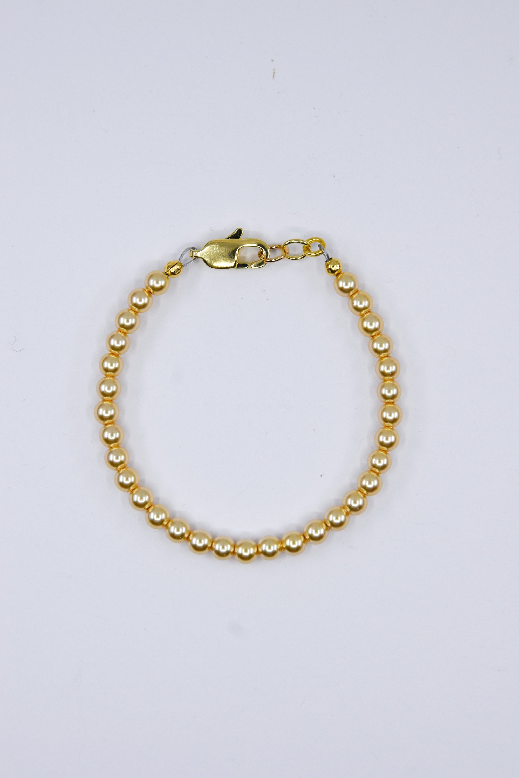 Vintage Gold Glass Pearls