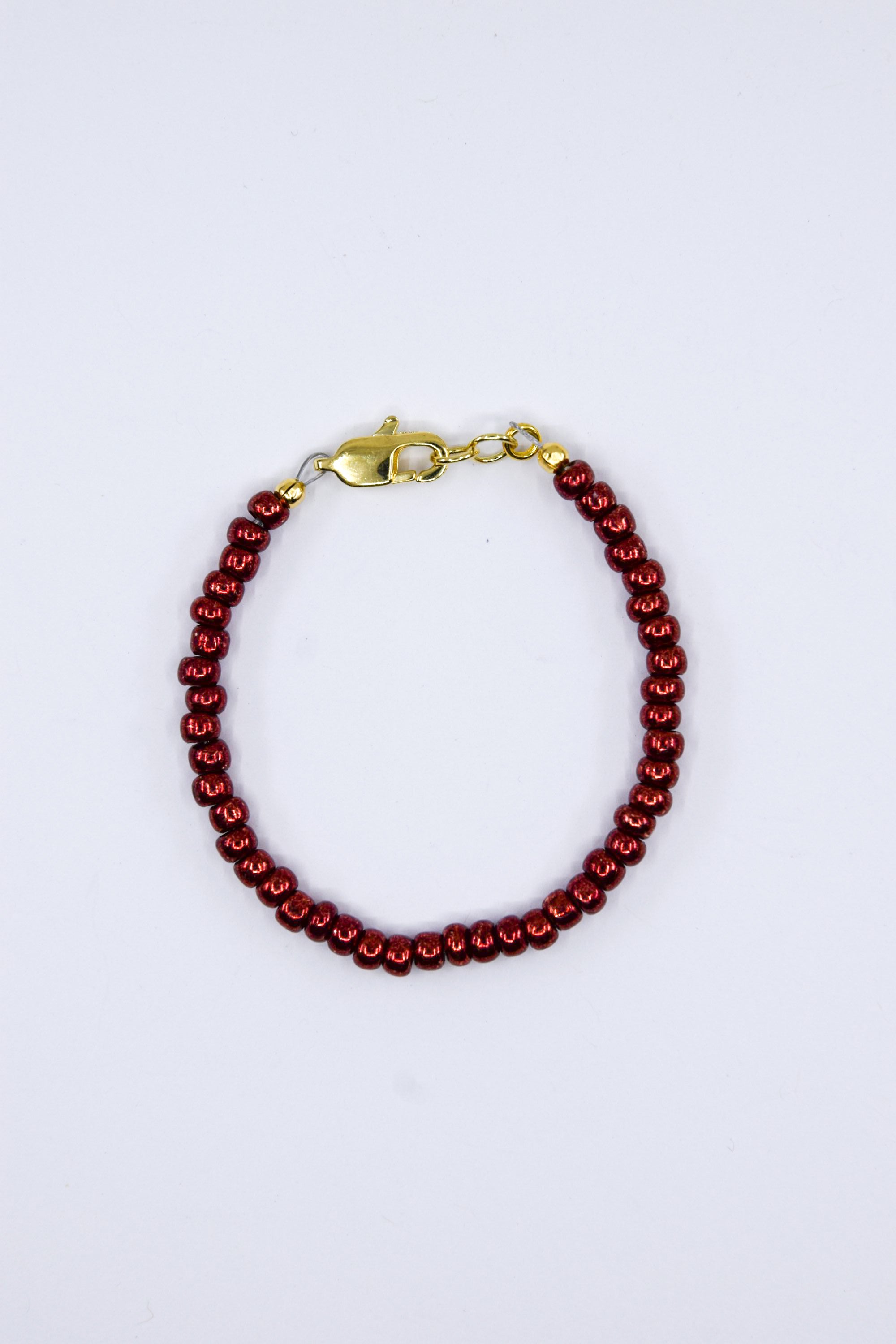 Metallic Dark Red Dainty Glass