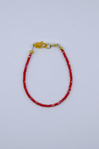 Holiday Red Micro Dainty Gem Cut Glass