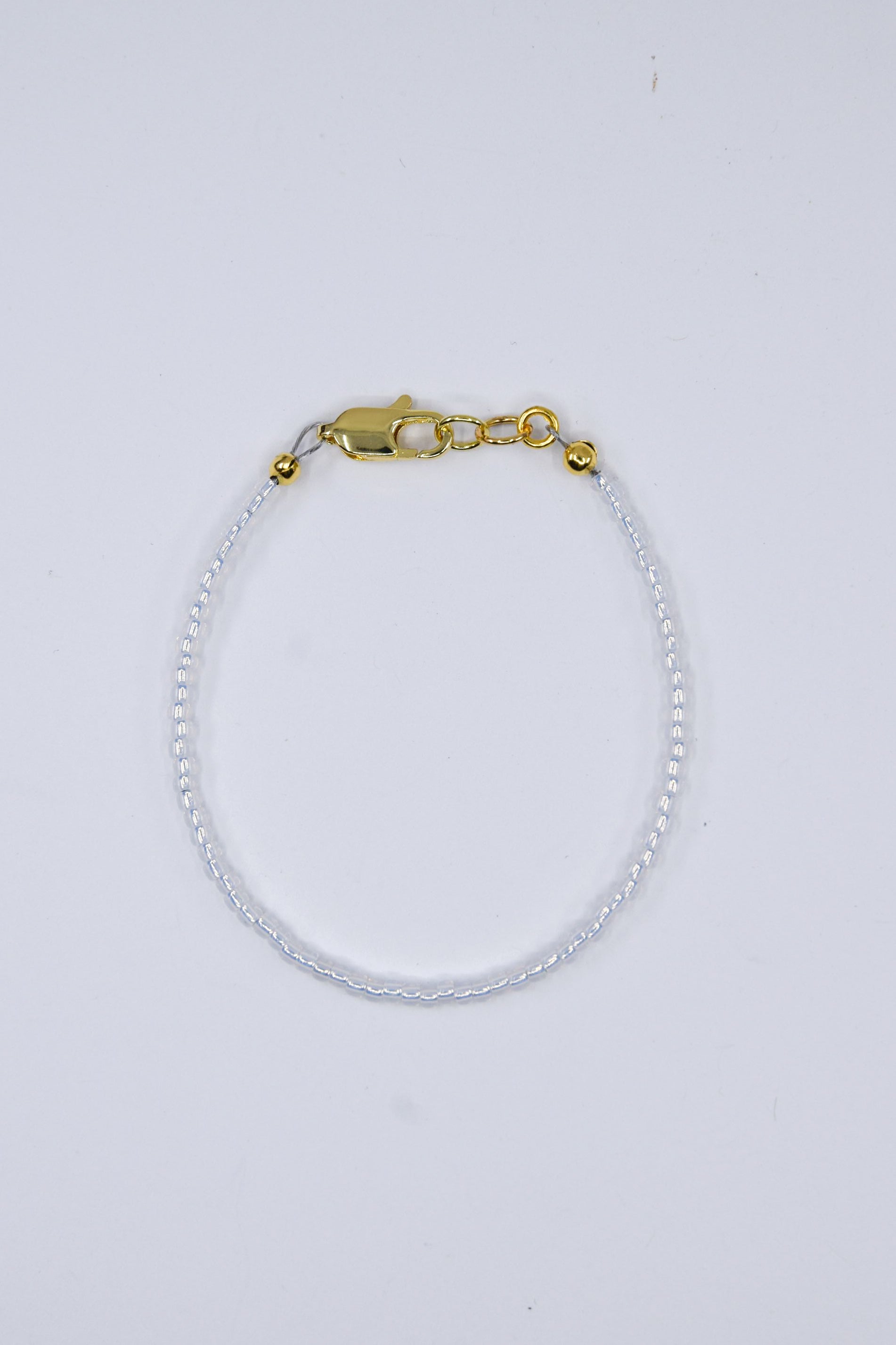Silver Lined White Micro Dainty Glass