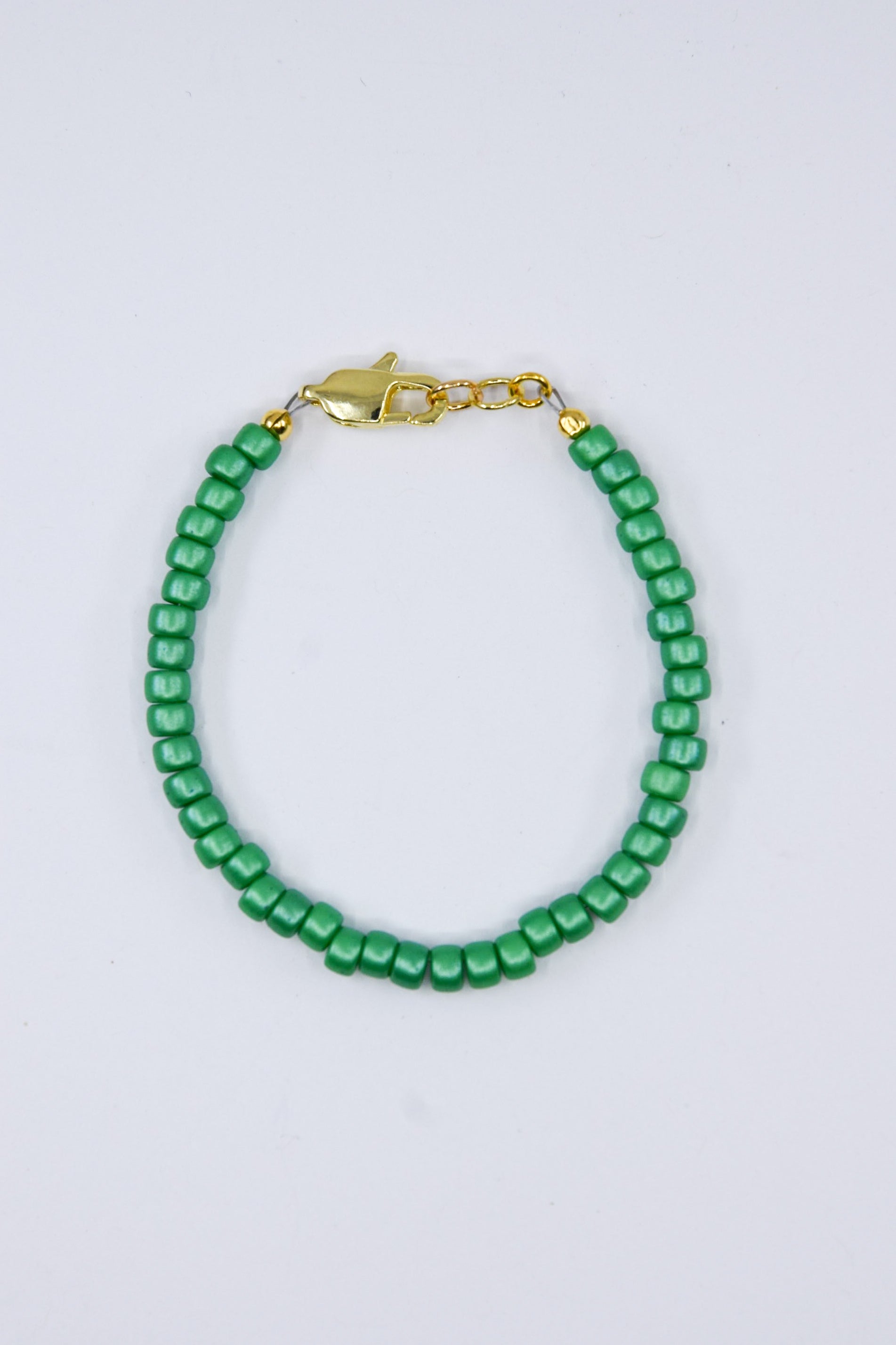 Bright Green Shimmer Dainty Glass