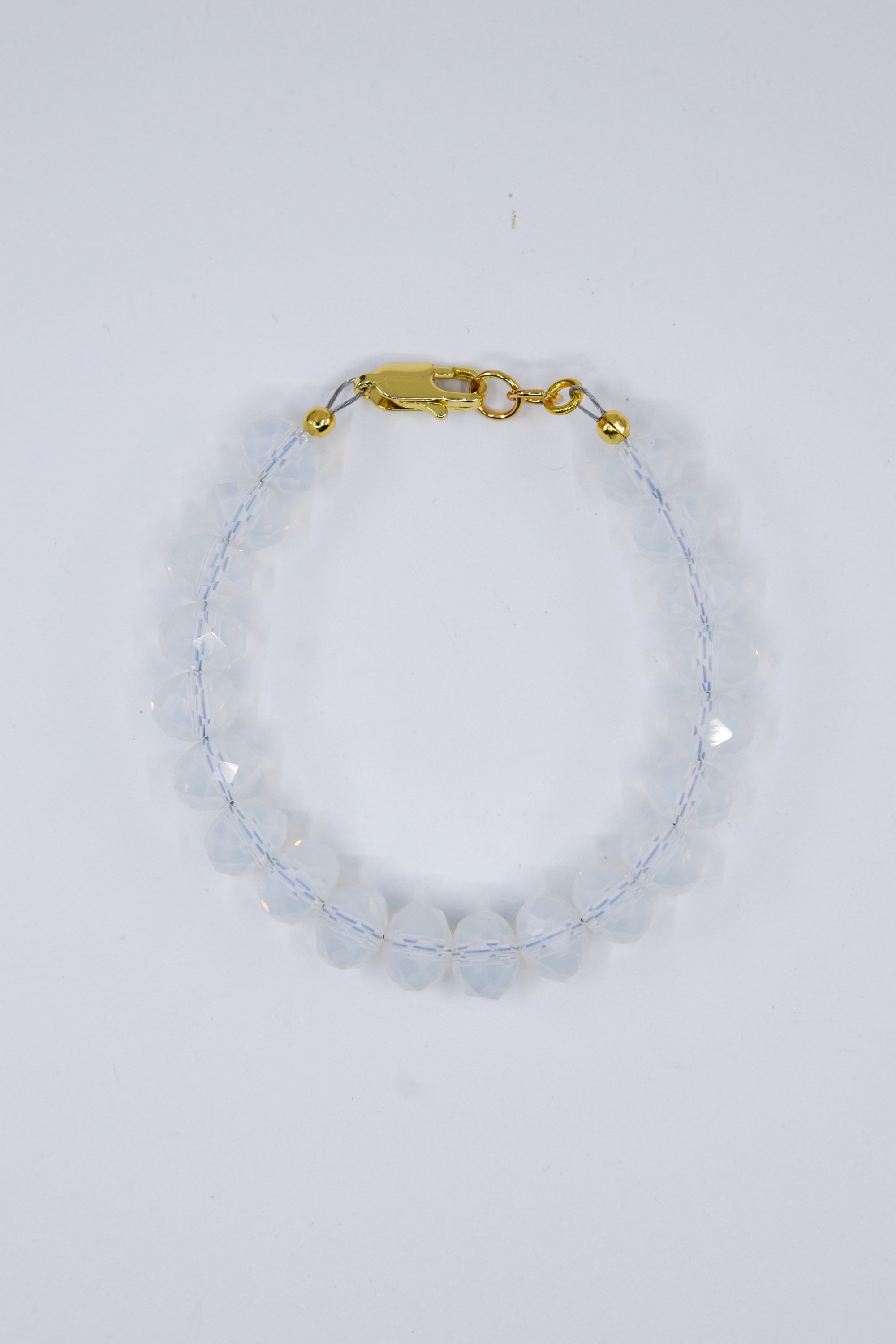 Chunky Opal White Crystal Glass