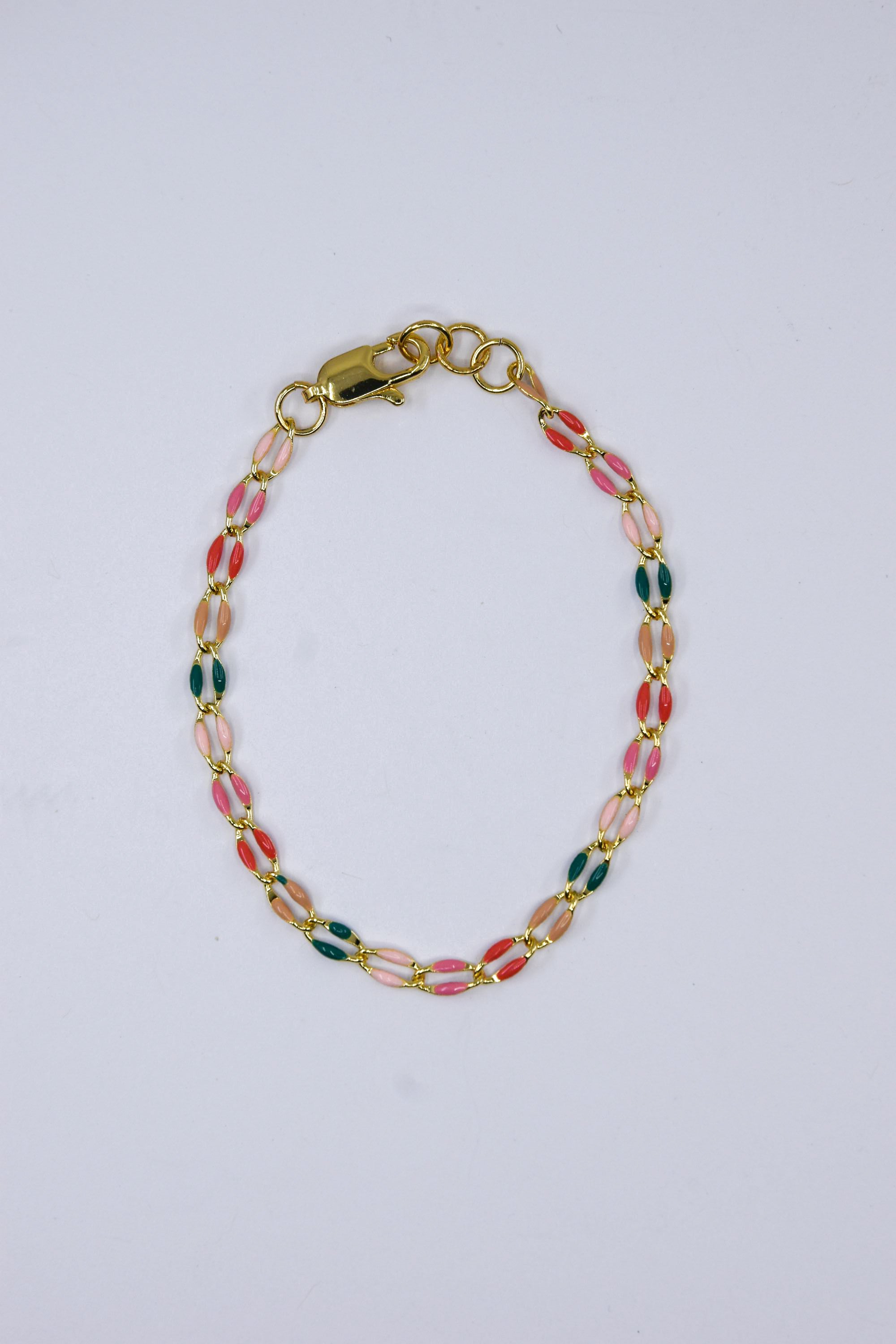 Pink Christmas Enamel Chain