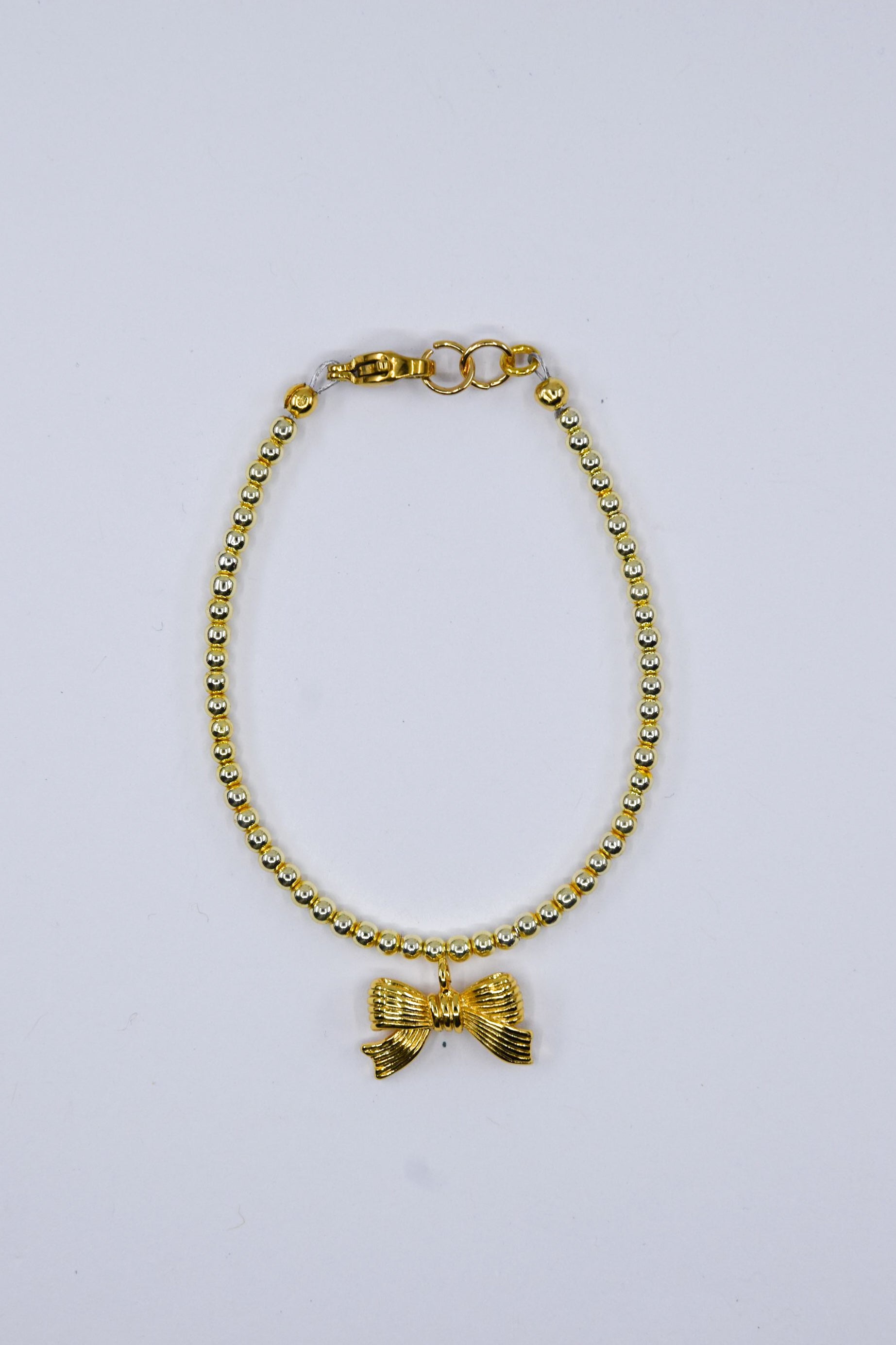 Dainty Gold Ribbon Bow Bracelet