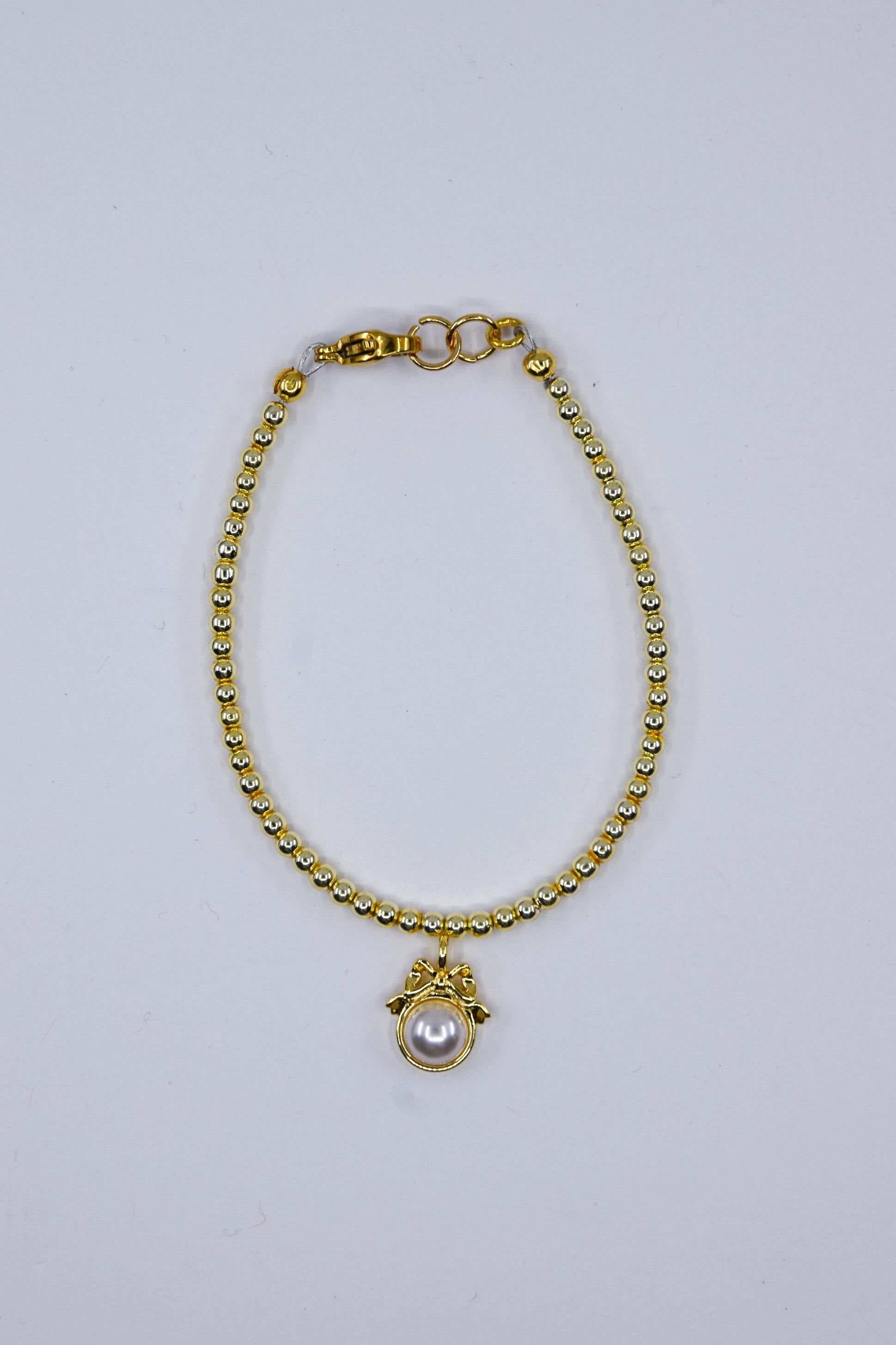 Pearl Ornament Charm Bracelet