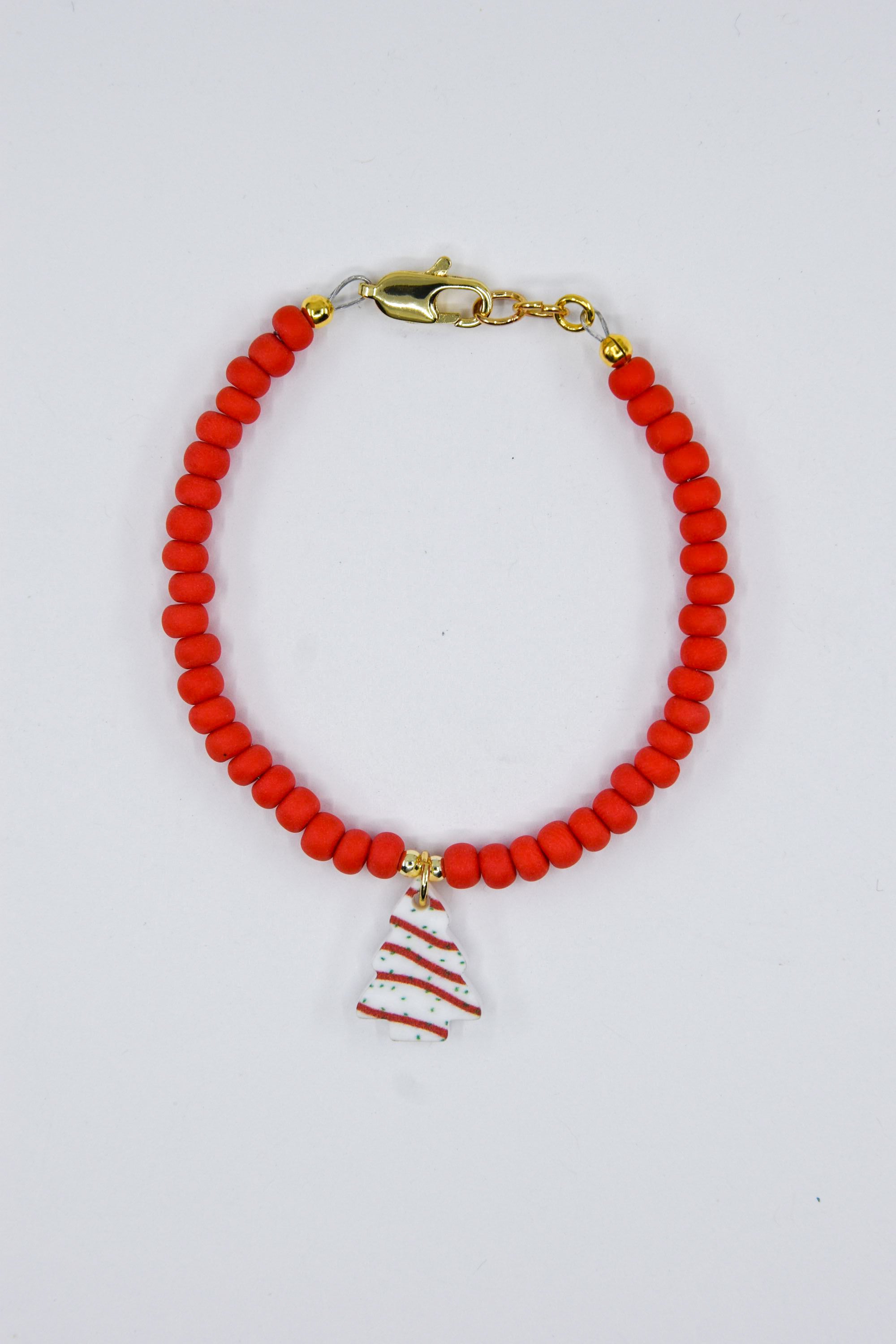 Christmas Tree Cake Charm Bracelet