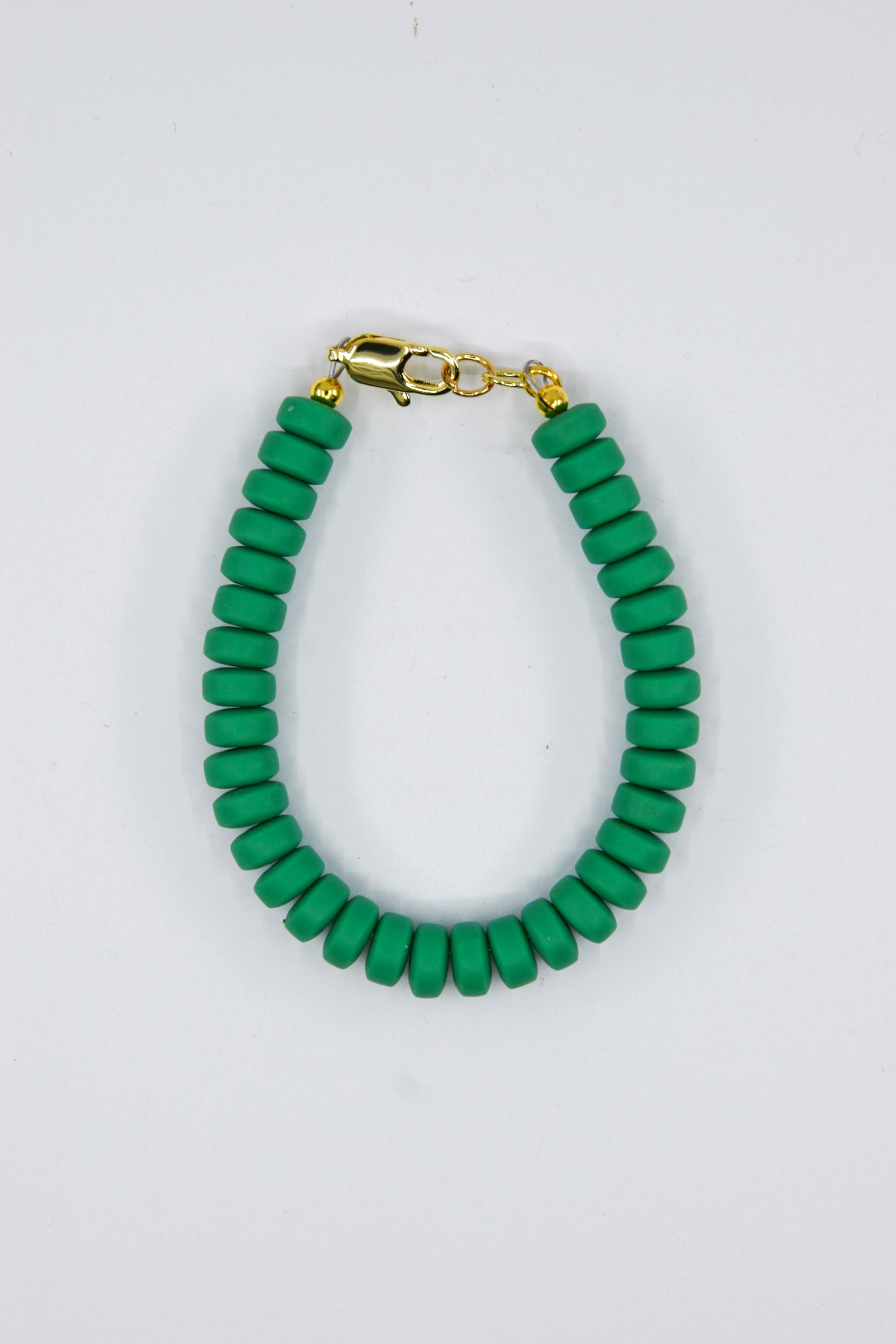 Chunky Green Heishi Bracelet