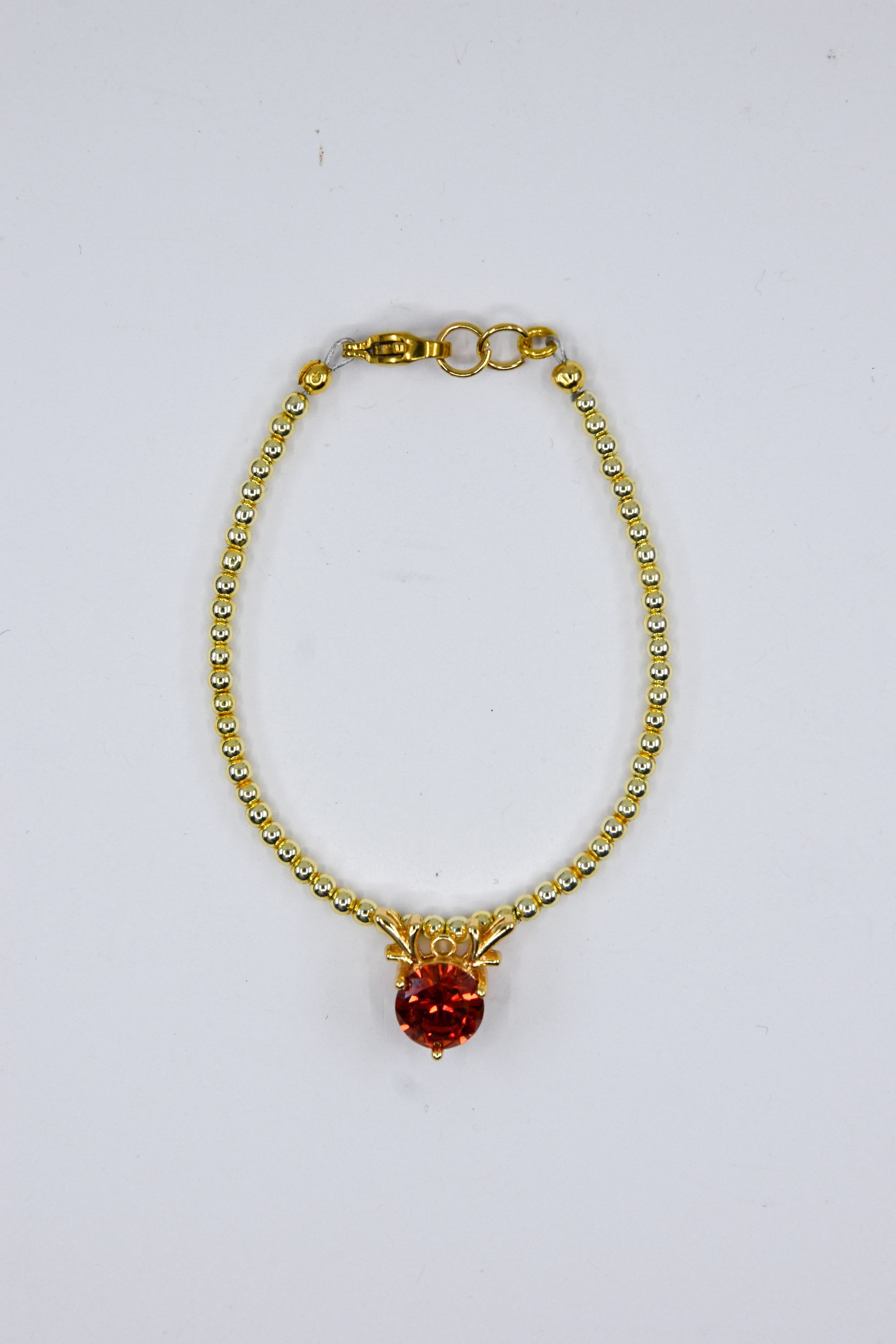 Red Reindeer Charm Bracelet