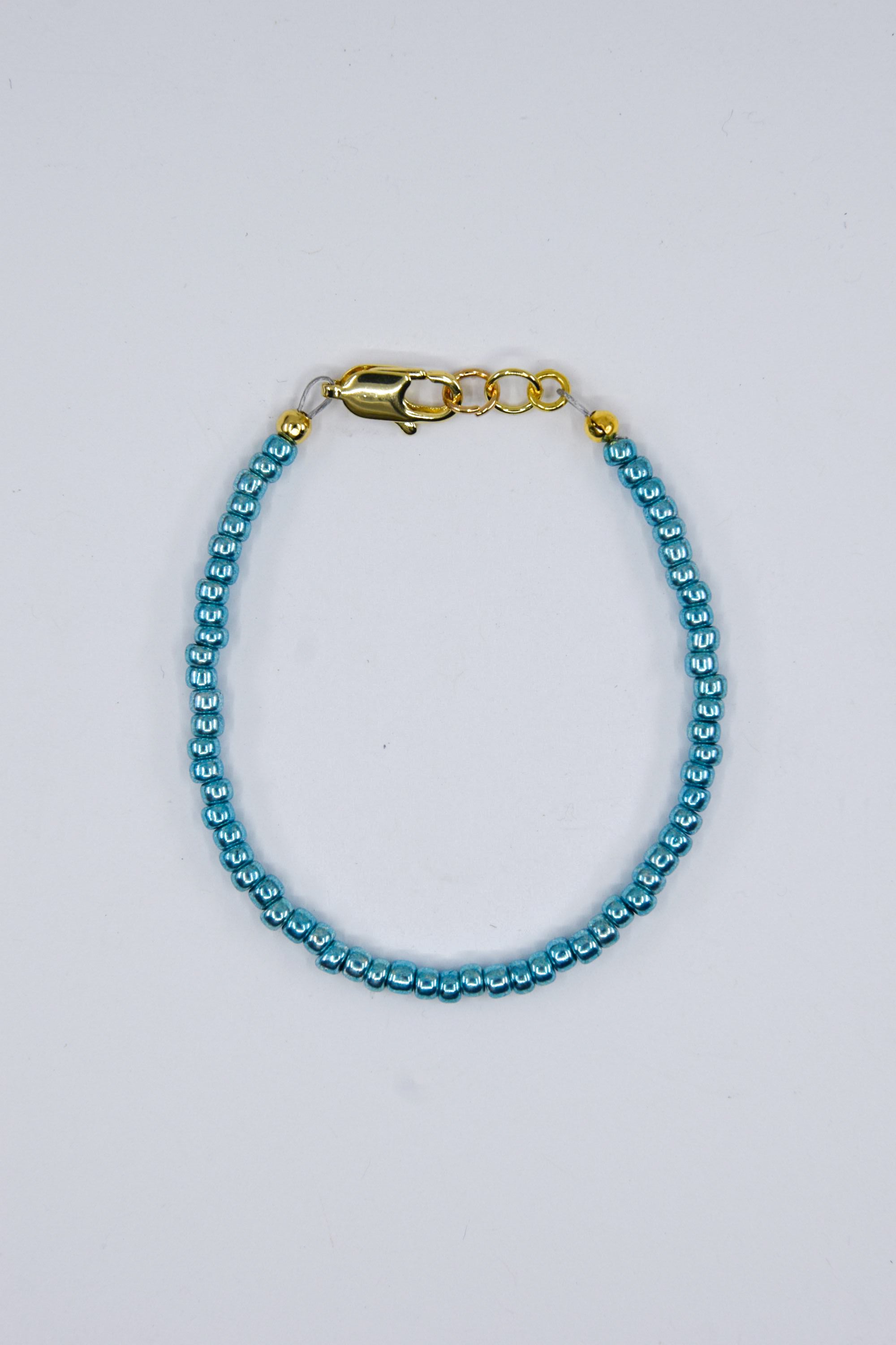 Metallic Blue Dainty Glass