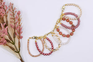 Autumn Pink Shine Dainty Glass