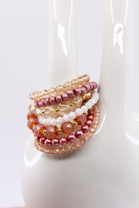 Matte Dusty Rose Preciosa Pearls