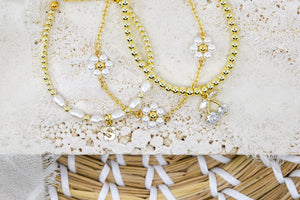 Everyday Pearl Dainty Initial Bracelet