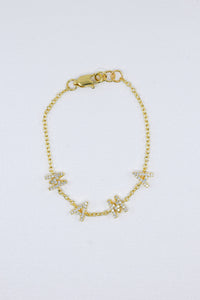 Rhinestone Mama Chain Bracelet